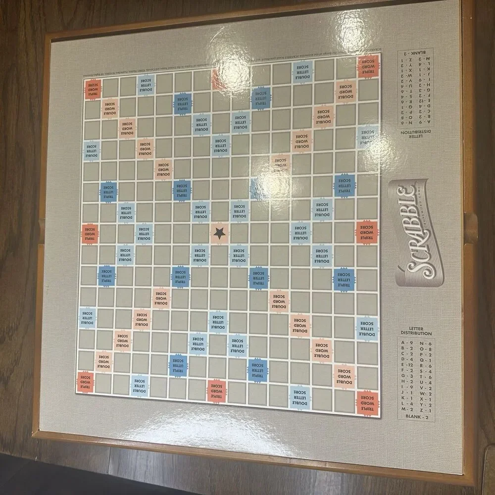 Scrabble & Yahtzee Wood Cabinet Collector Set 6 games Incomplete 2005